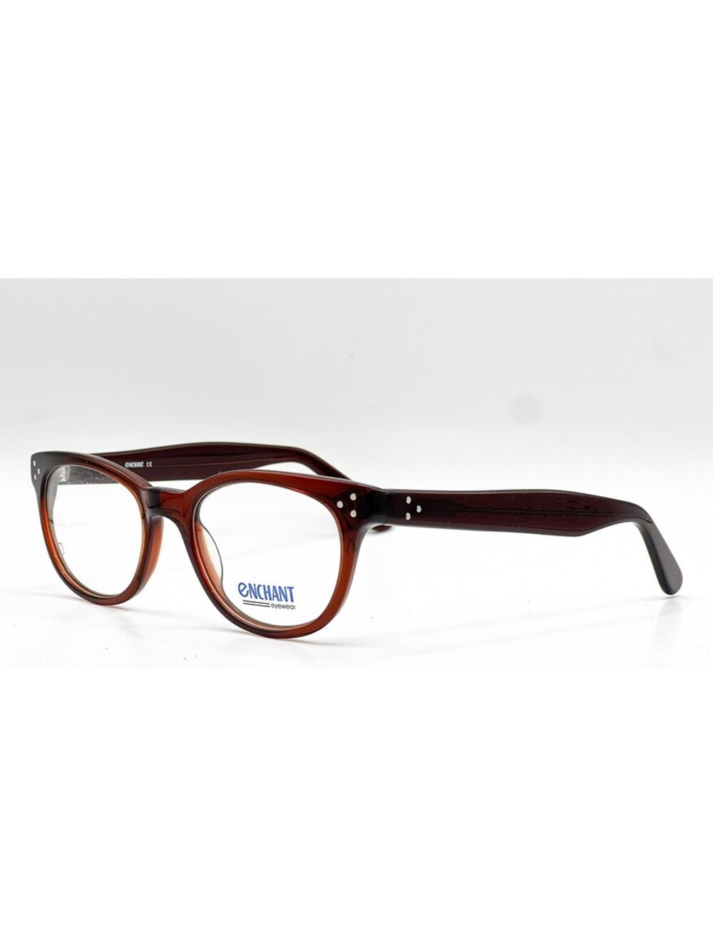 Enchant Eyewear Erc02 Dbrn Deep Brown Authentic Eyeglasses 53-21-145